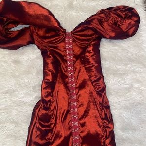 Beautiful tight fitting wine/ red colored dress